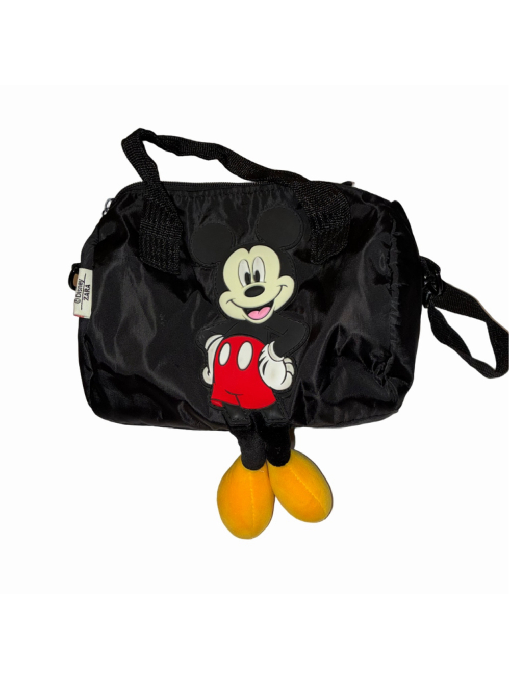 Zara x Disney Mickey Mouse Mini Duffel Bag Purse Black 10”
